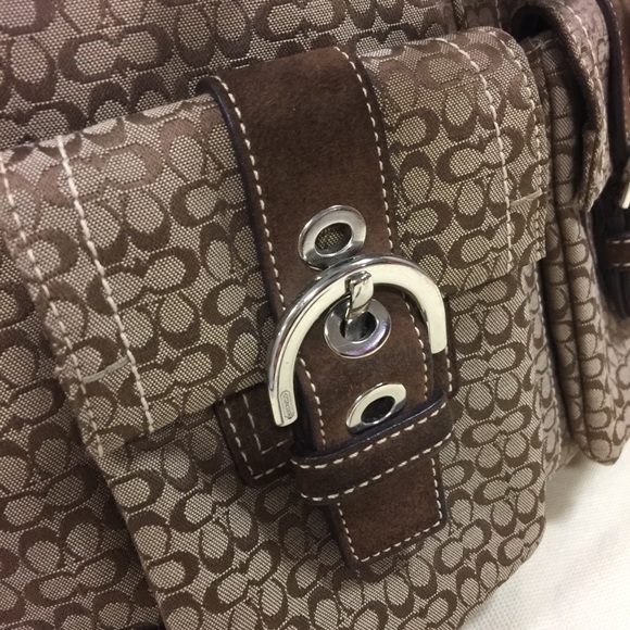 Vintage two tone brown coach handbag - Picture 8 of 8